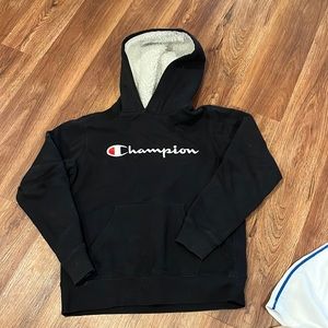 Black youth small Champion hoodie